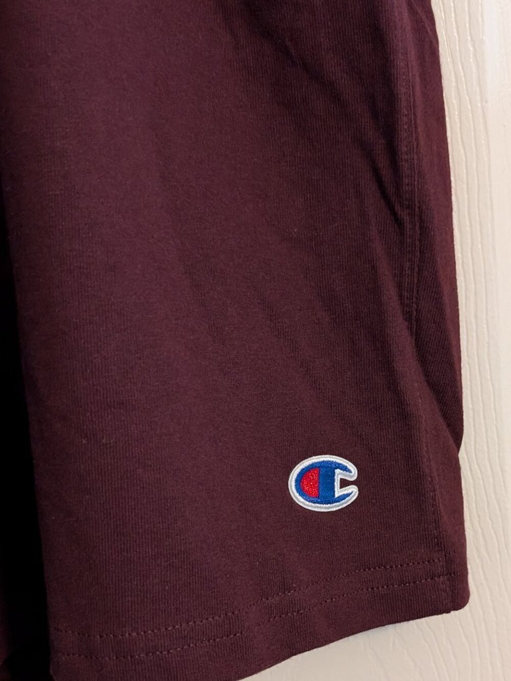 Men's Champion Cotton gym shorts - Maroon - Picture 2 of 3
